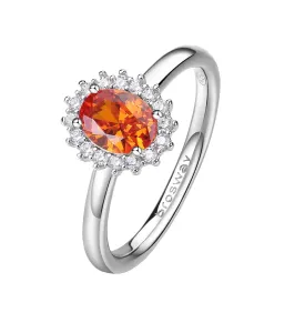 Brosway Elegantný strieborný prsteň Fancy Vitamín Orange FVO19 56 mm