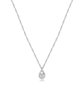 Brosway Krásny oceľový náhrdelník so zirkónom Ribbon BBN29 #9003195