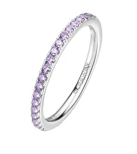 Brosway Trblietavý strieborný prsteň Fancy Magic Purple FMP70 50 mm #9198345