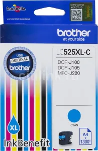 BROTHER LC-525-XL - originálna cartridge, azúrová, 1300 strán