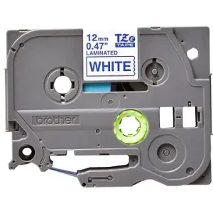 Brother TZ-233 / TZe-233, 12mm x 8m, modrá tlač/biely podklad, originálna páska