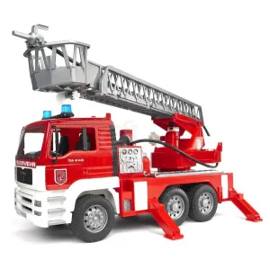 MIKRO TRADING - Bruder hasičský voz MAN 47cm voľný chod na batérie so svetlom,zvukom, striekajúce vodu 4+