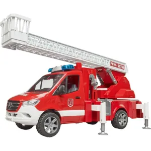 MIKRO TRADING - Bruder hasičské auto MB Sprinter s rebríkom striekajúce vodu na batérie svetlo a zvuk v kr