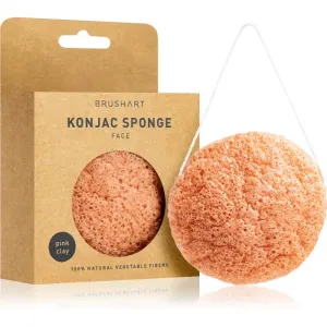 BrushArt Home Salon Konjac sponge jemná exfoliačná hubka na tvár Pink Clay 5 g
