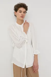 Bavlnená košeľa Bruuns Bazaar dámska, biela farba, #4689642