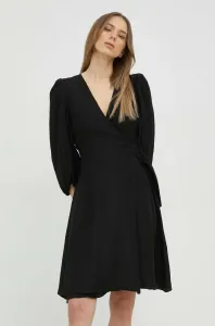 Šaty Bruuns Bazaar Cyclamen Leja čierna farba, mini, áčkový strih #8505533