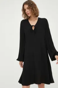 Šaty Bruuns Bazaar Lilli Lavina čierna farba, mini, áčkový strih #8742743