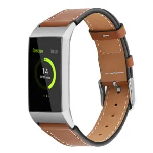 Fitbit Charge 3 / 4 Leather Italy (Small) remienok, Brown (SFI006C11)
