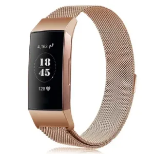 Fitbit Charge 3 / 4 Milanese (Large) remienok, Rose Gold (SFI005C08)
