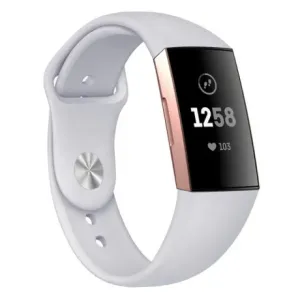 Fitbit Charge 3 / 4 Silicone (Large) remienok, Gray (SFI007C09)