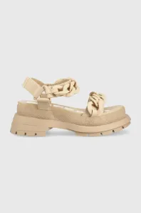 Sandále Buffalo Rude Chain dámske, béžová farba, na platforme, 1602144 #9022000