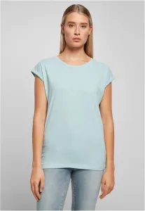 Build Your Brand Voľné dámske tričko s ohrnutými rukávmi - Ocean | XXL