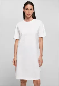 Build Your Brand Dámske šaty z organickej bavlny BY181 White S