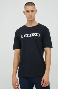 Bavlnené tričko Burton čierna farba, s potlačou #6784674