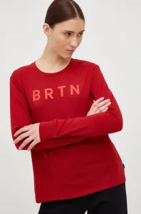 Bavlnené tričko s dlhým rukávom Burton červená farba, #8561197