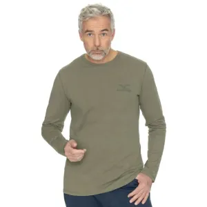 BUSHMAN RYNDON Pánske tričko s dlhým rukávom, khaki, veľkosť #5556736