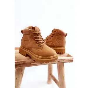 Hnedé zateplené topánky pre deti