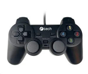 C-TECH gamepad Callon pre PC/PS3, 2x analóg, X-input, vibračný, 1, 8m kábel, USB