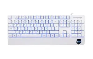 C-TECH klávesnica KB-104W, USB, 3 farby podsvietenia, biela, CZ/SK