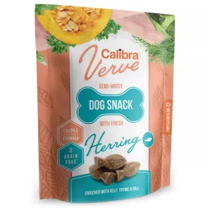 CALIBRA Verve Semi-Moist Snack Fresh Herring maškrty so sleďom pre psov 150 g