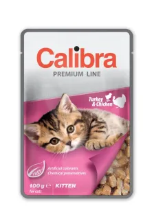 Calibra kapsička pre mačky Premium Kitten Turkey & Chicken100g