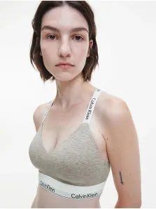 Calvin Klein MODERN COTTON-LGHT LINED BRALETTE Dámska podprsenka, sivá, veľkosť L