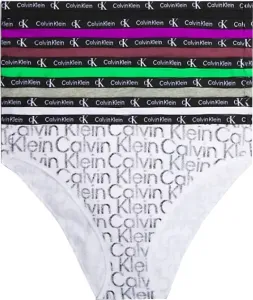 Calvin Klein 7 PACK - dámske nohavičky Bikini CK96 QD3993E-IBF L