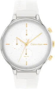 Hodinky Calvin Klein 25200244 dámske, biela farba