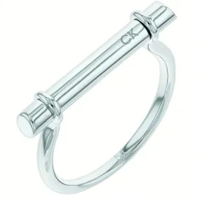 Calvin Klein Minimalistický oceľový prsteň Elongated Linear 35000022 56 mm