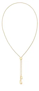 Calvin Klein Moderný pozlátený náhrdelník s posuvným zapínaním Sculptured Drops 35000087