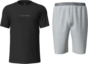 Pyžamo Calvin Klein Underwear pánska, šedá farba, s potlačou