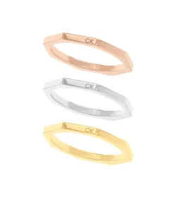 Calvin Klein Slušivá sada oceľových prsteňov 35000509 52 mm #8510913