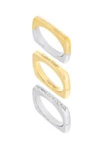 Calvin Klein Štýlová sada oceľových prsteňov 35000512 52 mm