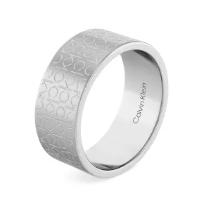 Calvin Klein Štýlový oceľový prsteň pre mužov Iconic 35000437 62 mm