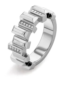 Calvin Klein Štýlový oceľový prsteň s kryštálmi Luster 35000322 54 mm #5767113