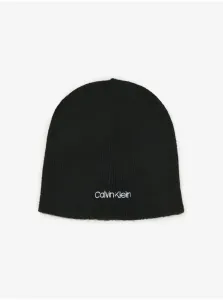 Calvin Klein BASIC WOOL NO FOLD BEANIE Pánska zimná čiapka, čierna, veľkosť os