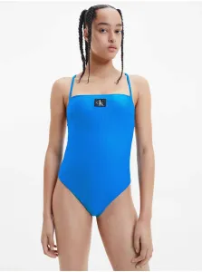 Blue Women's Ribbed One-Piece Swimwear Calvin Klein Underwear - Women #600260