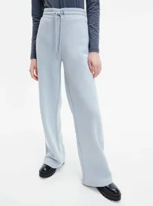 Svetlomodré dámske voľné tepláky Calvin Klein Micro Flock Jog Pants #631101
