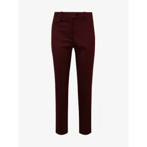 Vínové dámske nohavice s prímesou vlny Calvin Klein Jeans #596405