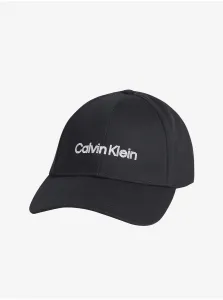 Bavlnená čiapka Calvin Klein čierna farba, s nášivkou #708201