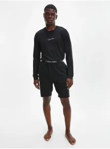 Calvin Klein L/S CREW NECK Pánske tričko s dlhým rukávom, čierna, veľkosť M