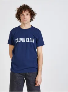Calvin Klein S/S CREW NECK GRY Pánske tričko, tmavo modrá, veľkosť M