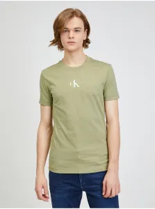 Světle zelené pánské tričko Calvin Klein Jeans #4581743