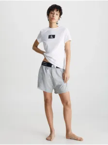 Calvin Klein ´96 LOUNGE-S/S CREW NECK Dámske tričko, biela, veľkosť