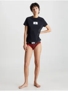 Calvin Klein ´96 LOUNGE-S/S CREW NECK Dámske tričko, čierna, veľkosť #5642683