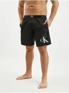 Calvin Klein MONOGRAM-LONG WAISTBAND Pánske kúpacie šortky, čierna, veľkosť #4982865