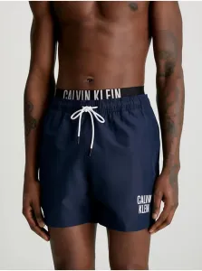 Calvin Klein INTENSE POWER-MEDIUM DOUBLE WB Pánske kúpacie  šortky, tmavo modrá, veľkosť