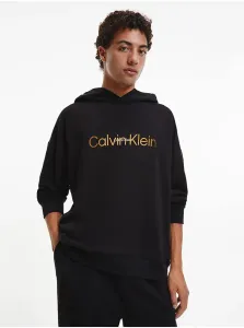 Calvin Klein EMB ICON HOL LOUNGE-L/S HOODIE Pánska mikina, čierna, veľkosť L