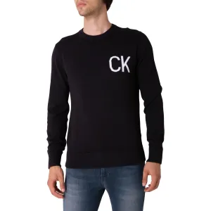 Calvin Klein Sweatshirt Eo/ Ck Logo Swtr, Bae - Men's #2806346