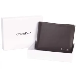 Kožená peňaženka Calvin Klein pánsky, hnedá farba #8562934